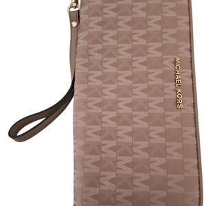 Michael Kors Large Logo Jacquard Continental Wallet